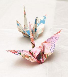 オバマ大統領から贈られた折り鶴の写真