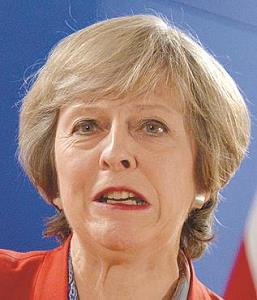 英国のテリーザ・メイ首相の写真