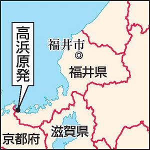福井県の高浜原子力発電所を指した地図