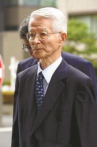 東京電力元会長の勝俣恒久被告の写真
