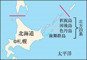 北方四島の地図