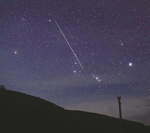 山形県小国町で写したペルセウス座流星群の写真