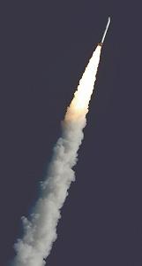 「イプシロン」4号機の打ち上げの写真
