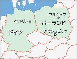 ドイツとポーランドの地図