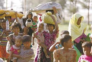 ミャンマーからバングラディシュへ避難したロヒンギャの子どもたちの写真