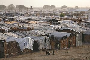 南スーダン北部の避難民キャンプの画像